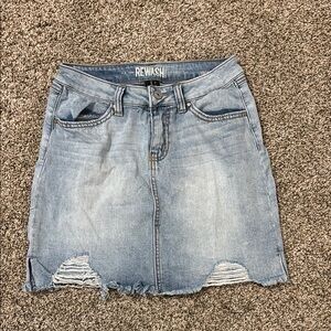 Rewash Blue Mini Pencil Skirt Casual